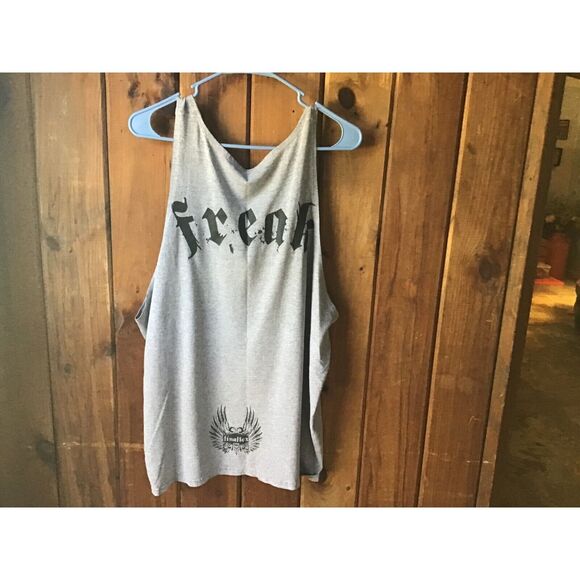 Finaflex Freak Tank Shirt Size XL  Gray Sleeveless Workout Casual Gym Exercise - Picture 3 of 5